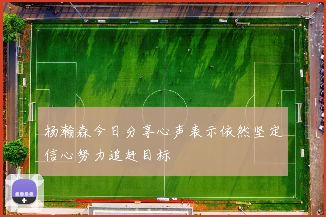 杨瀚森今日分享心声表示依然坚定信心努力追赶目标