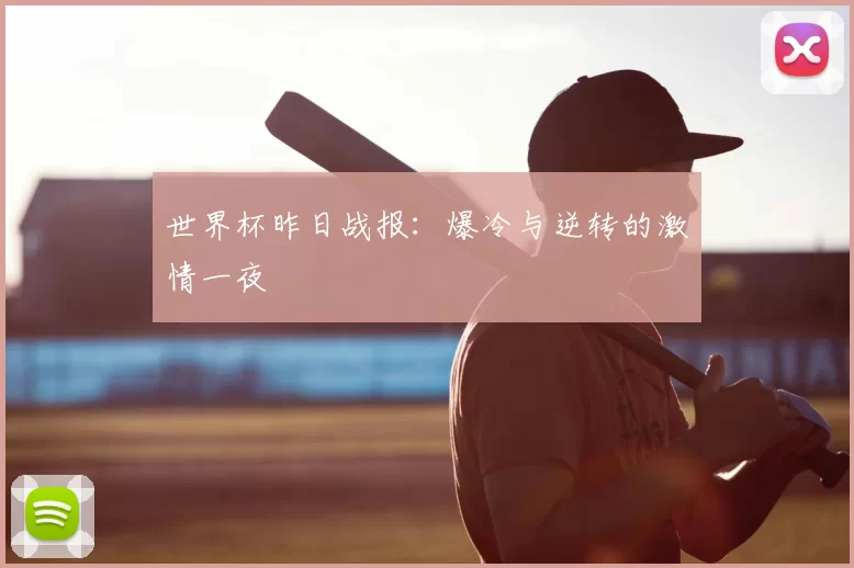 世界杯昨日战报:爆冷与逆转的激情一夜